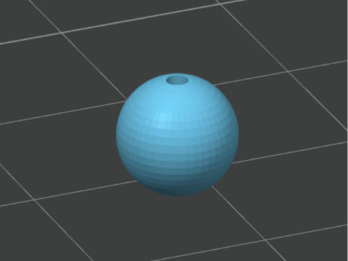 Small ball with hole in the middle