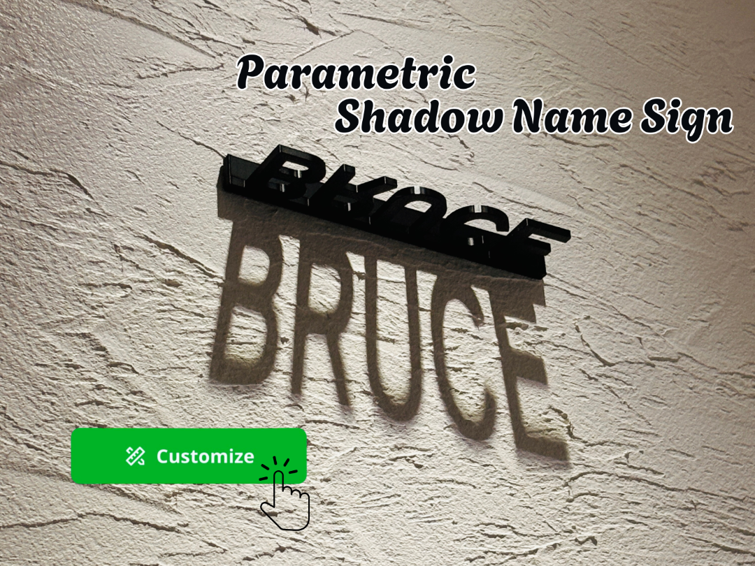 Parametric Shadow Name Sign