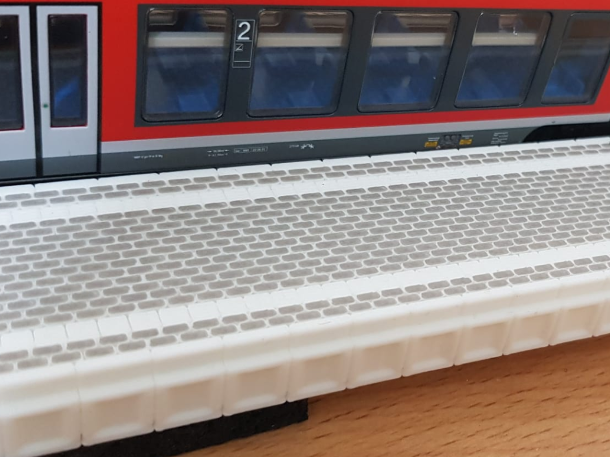 Bahnsteig H0 2Farben1zu87