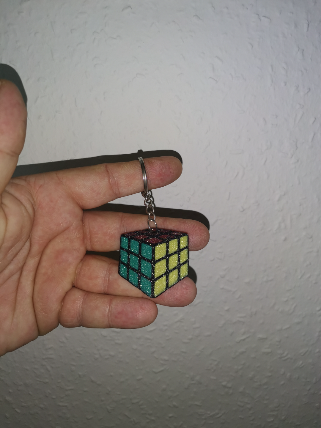 Multicolor rubic cube keychain