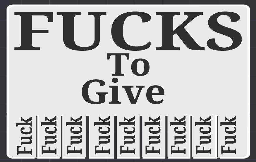 F**** to give