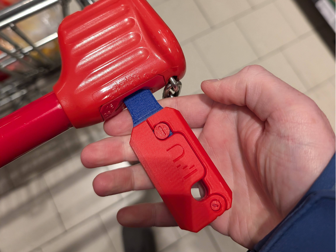 Coin Gravity Knife for Shopping Cart