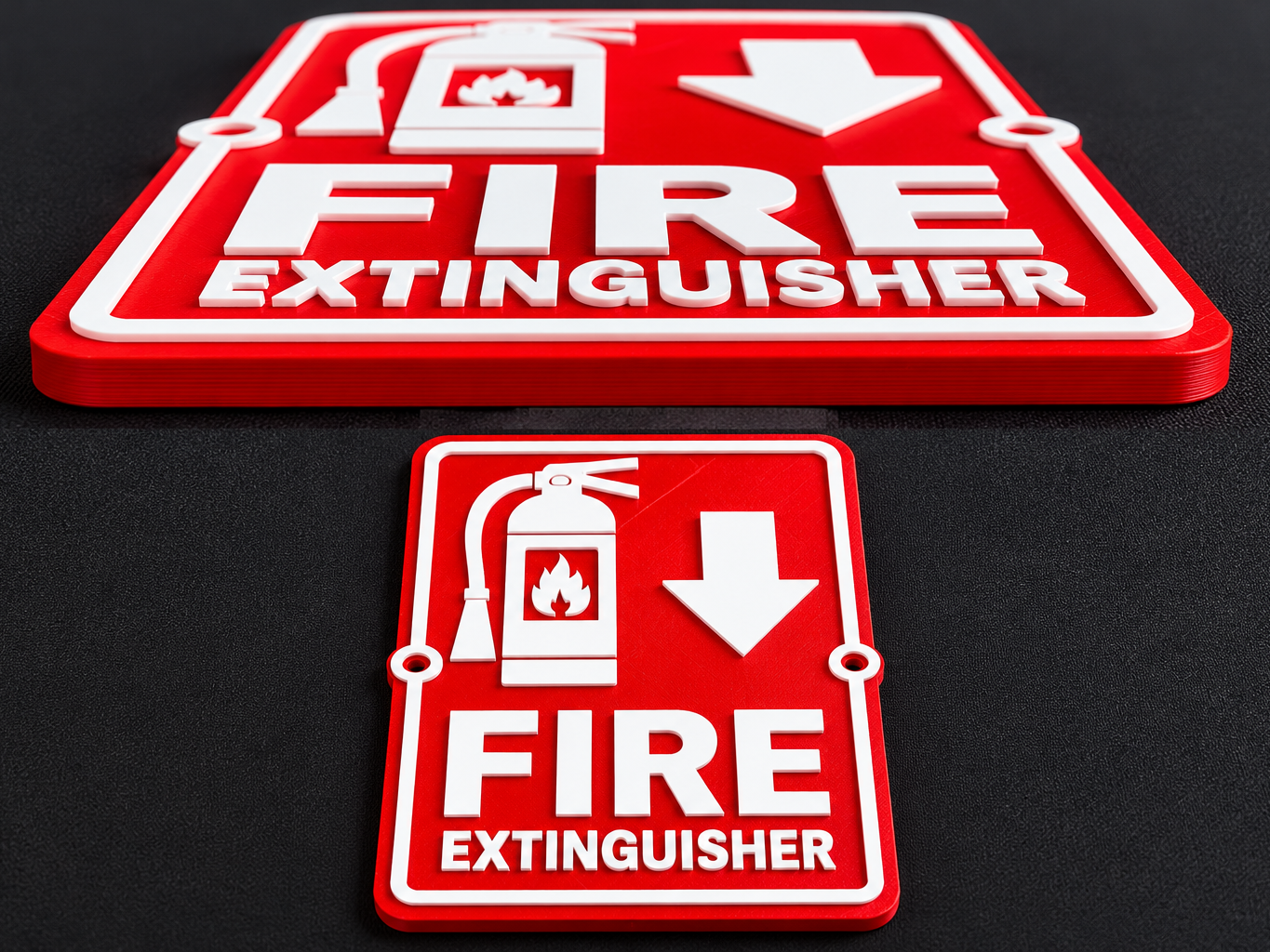 Safety Fire Extinguisher Sign - Down