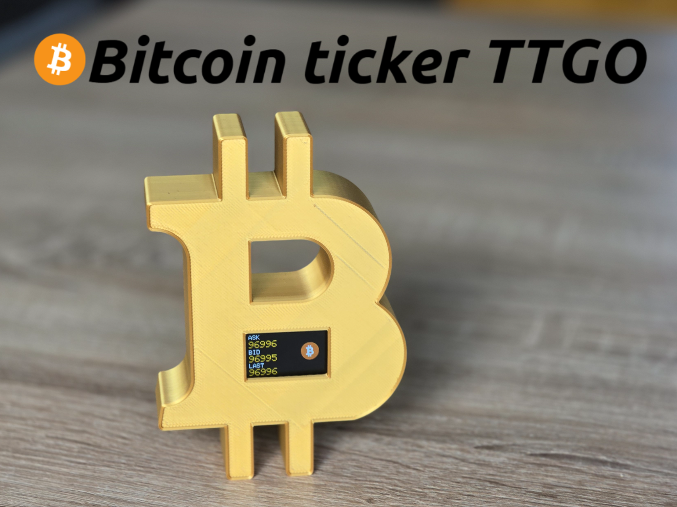 Bitcoin ticker TTGO LilyGO ESP32