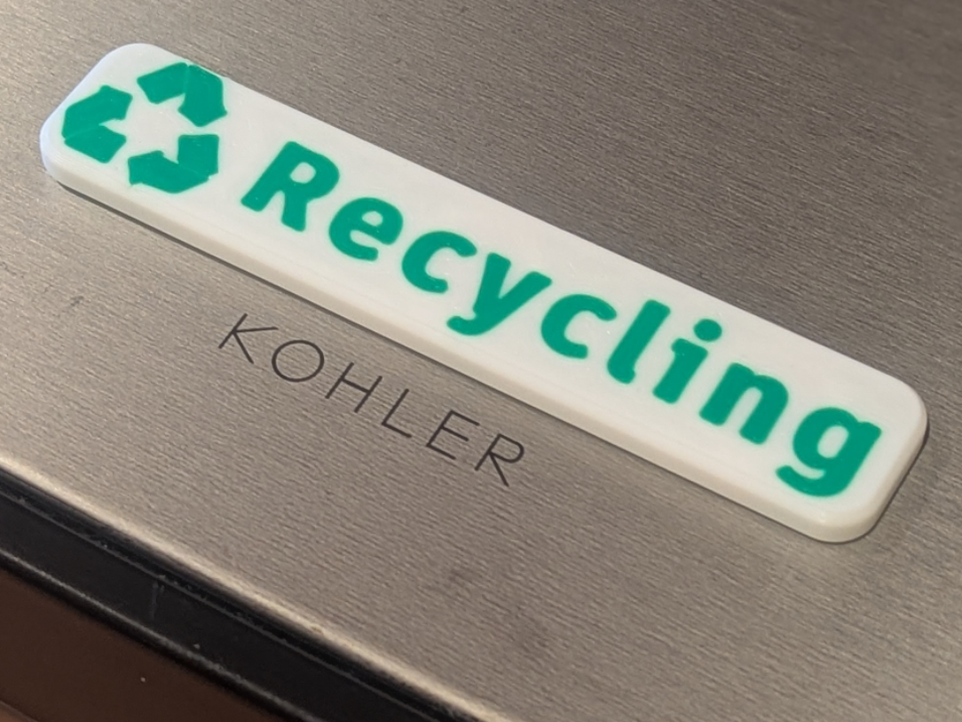 Magnetic Recycling label