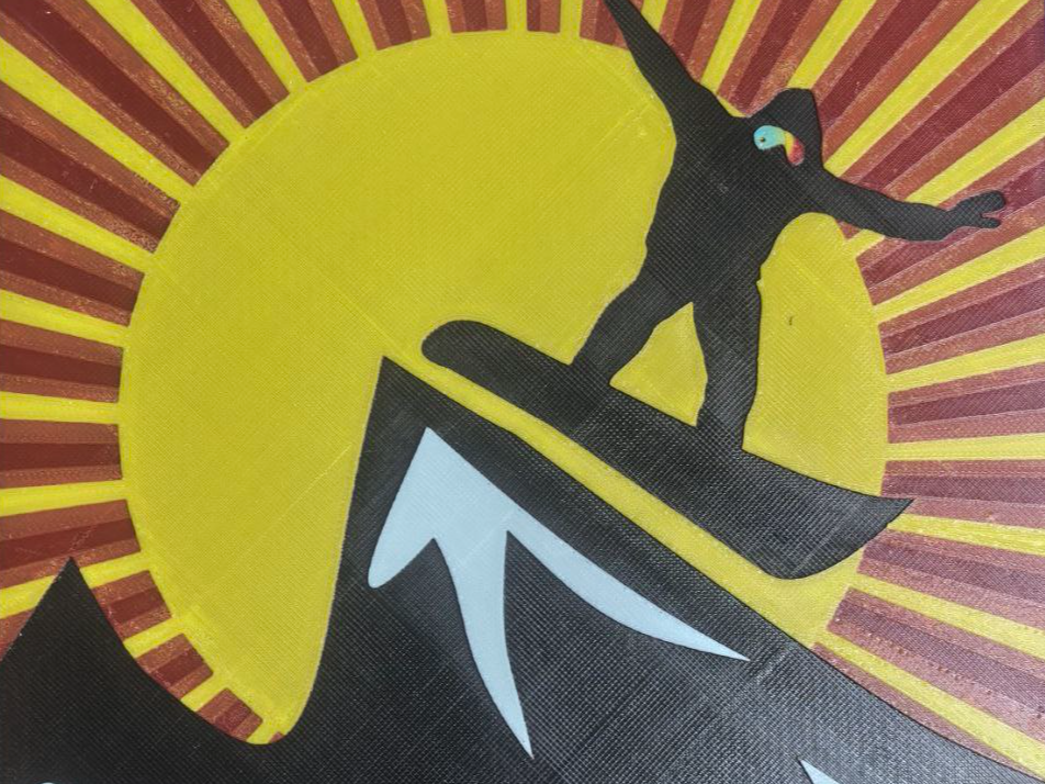 The snowboarder Hueforge