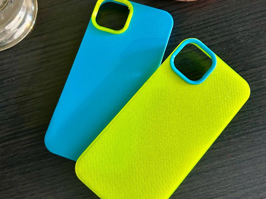 Cover sottile minimal iPhone 14Plus design bicolor