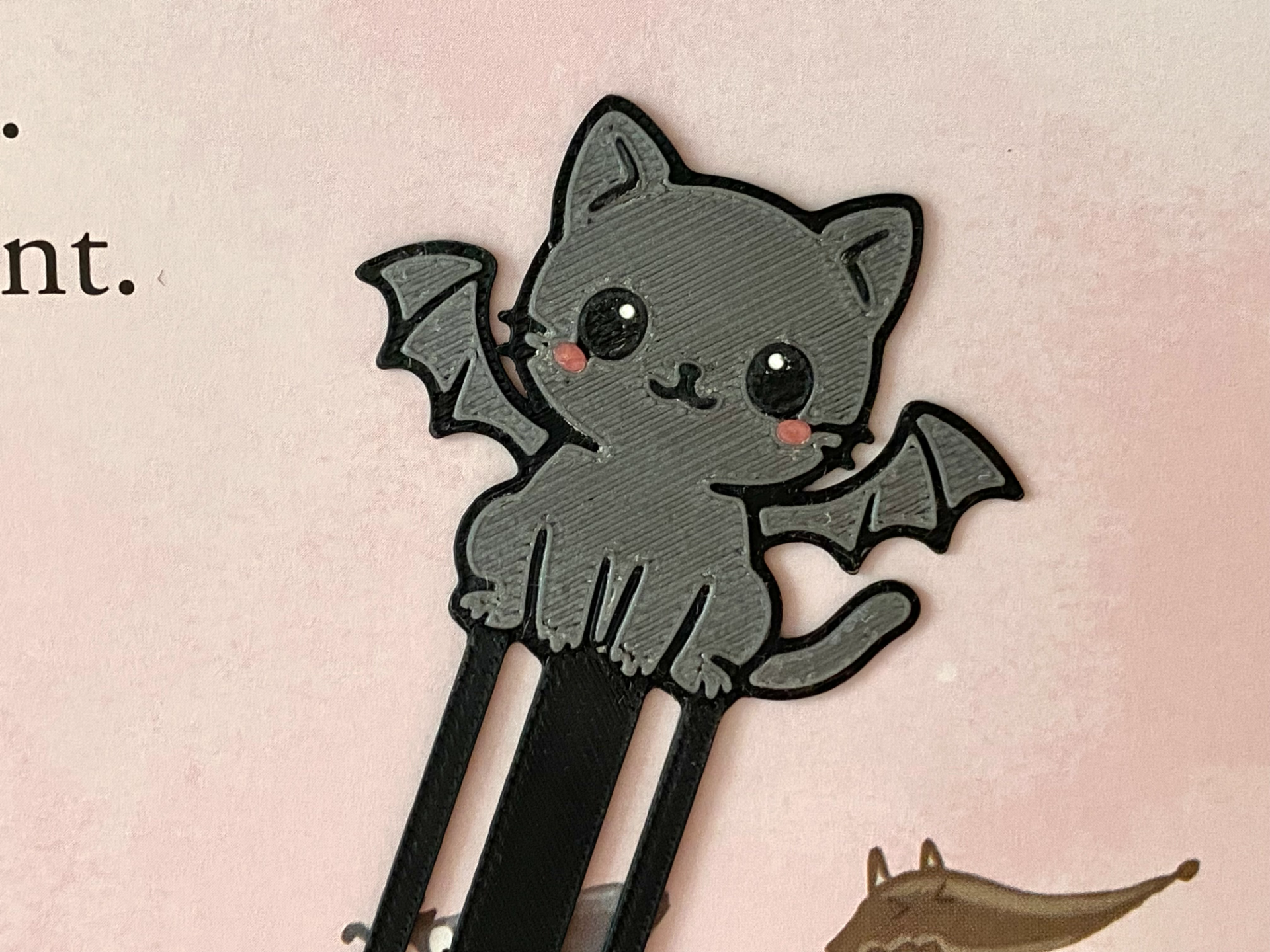 Kawaii Dragon Cat Bookmark