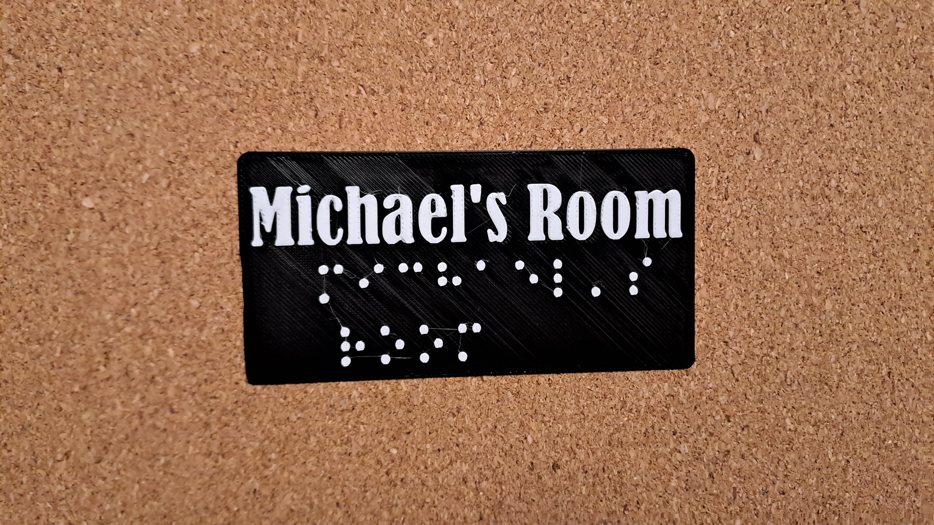 Braille Name - Michael's Room