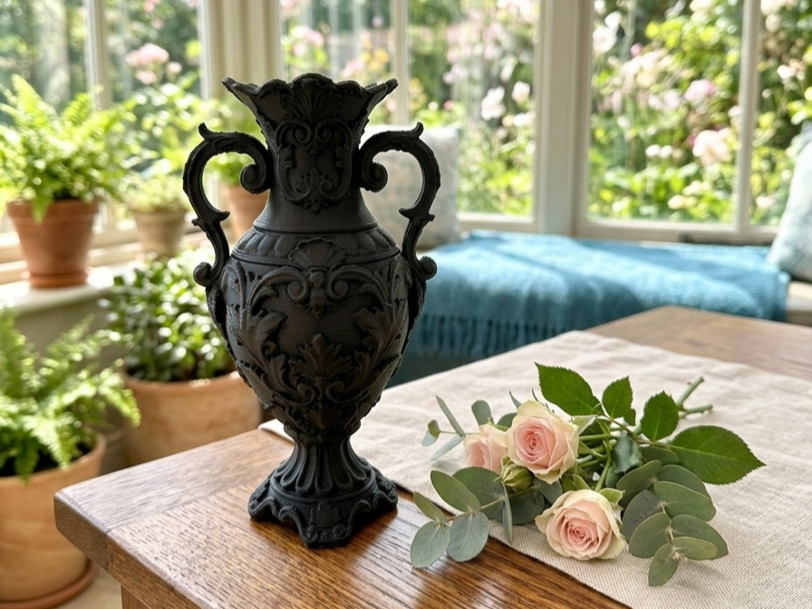 Baroque Ornate Urn Amphora Vase