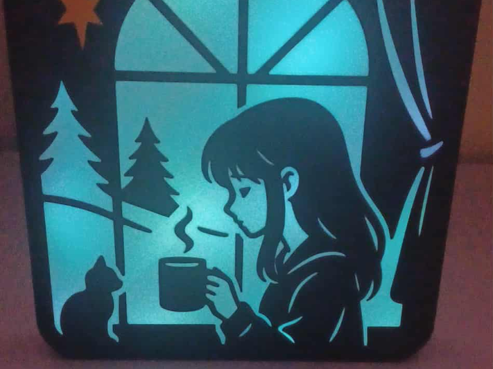 Cozy Anime Window Light Box