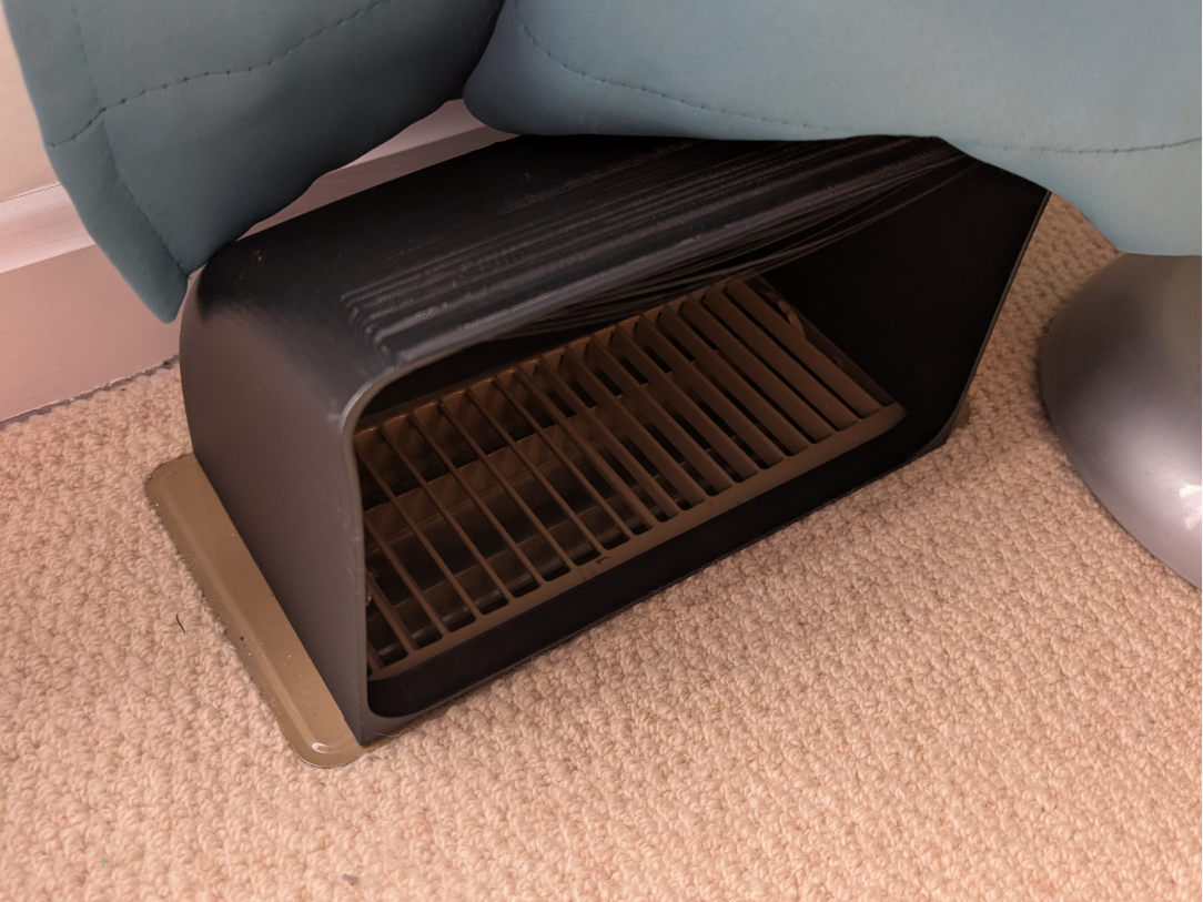 Floor Vent Redirect, A/C air flow improvement