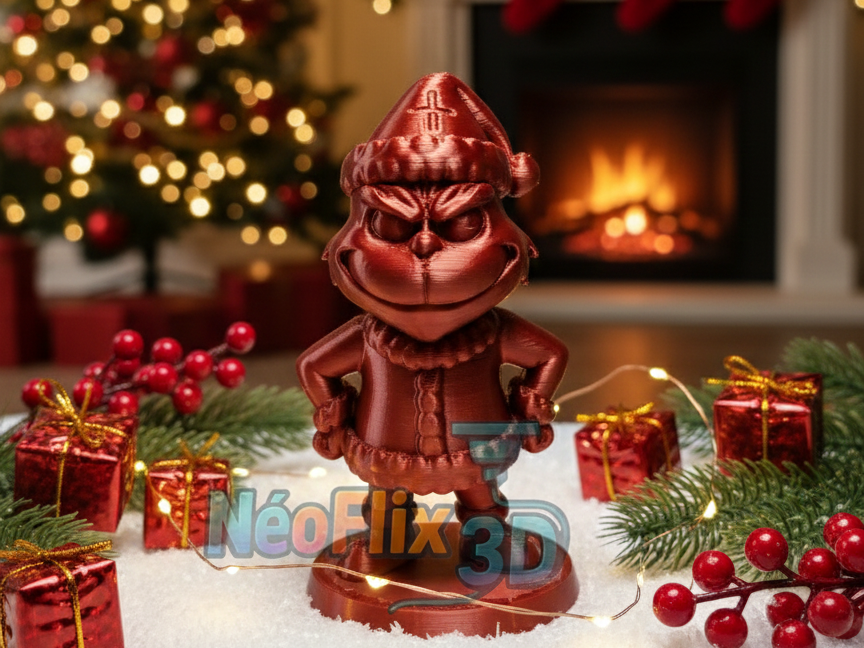 Grinch Version Noël – Figurine Stylisée