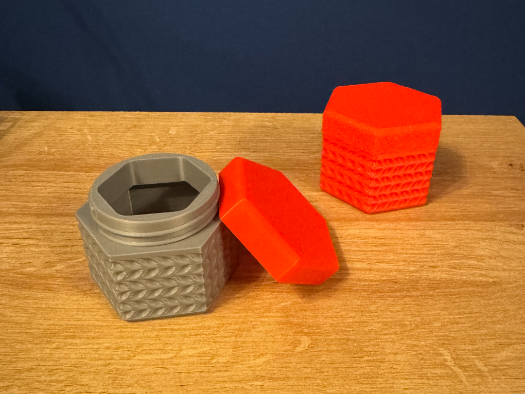 Hexagon travel container