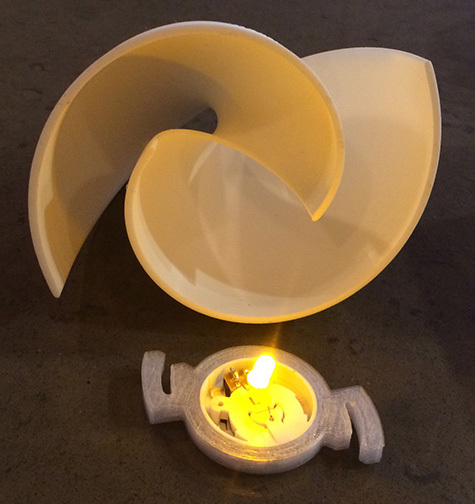Shy-light LED tea candle insert