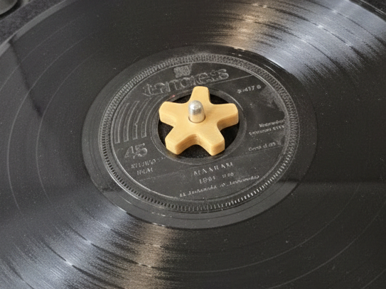 Vinyl record adapter; 45 RPM 7 inch