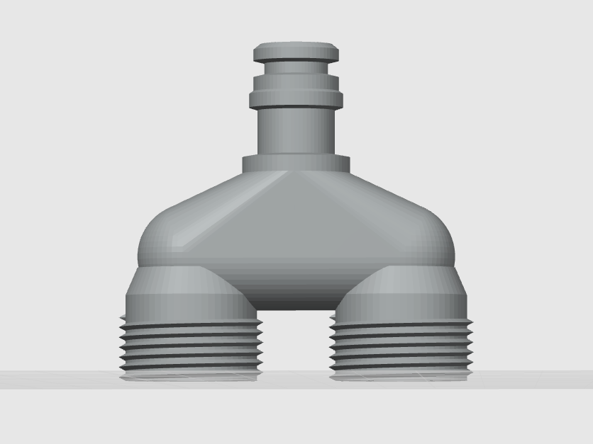 Water connection 2-way water distributor 3/4 inch