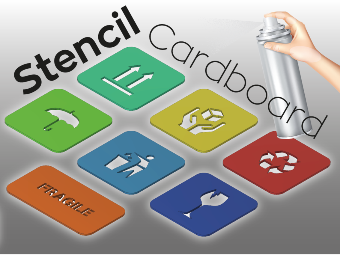 Stencil per cartone da imballaggio verniciabile