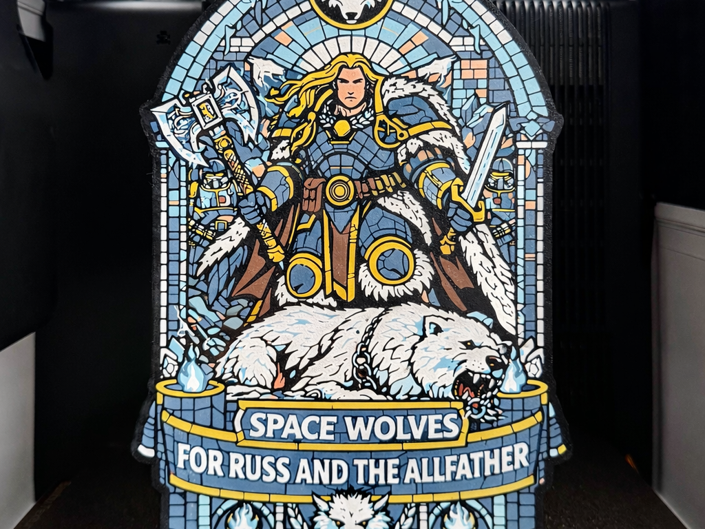 Leman Russ Space Wolves 40k Lightbox; Space Marine