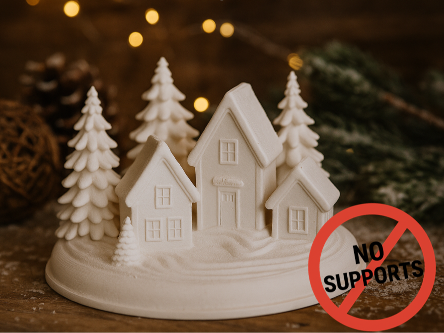 Winter miniature village