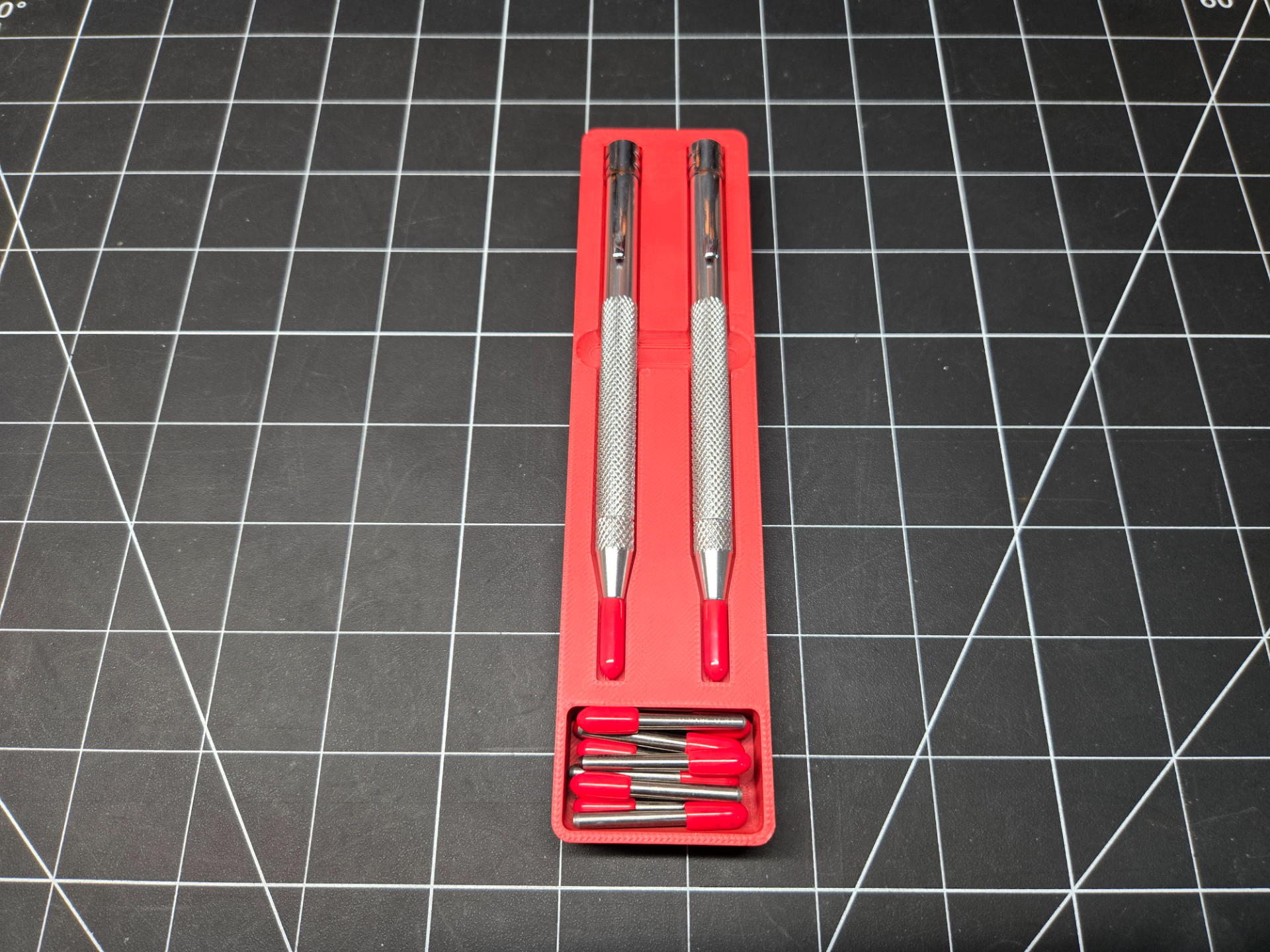 Gridfinity Dual Metal Scribes Holder