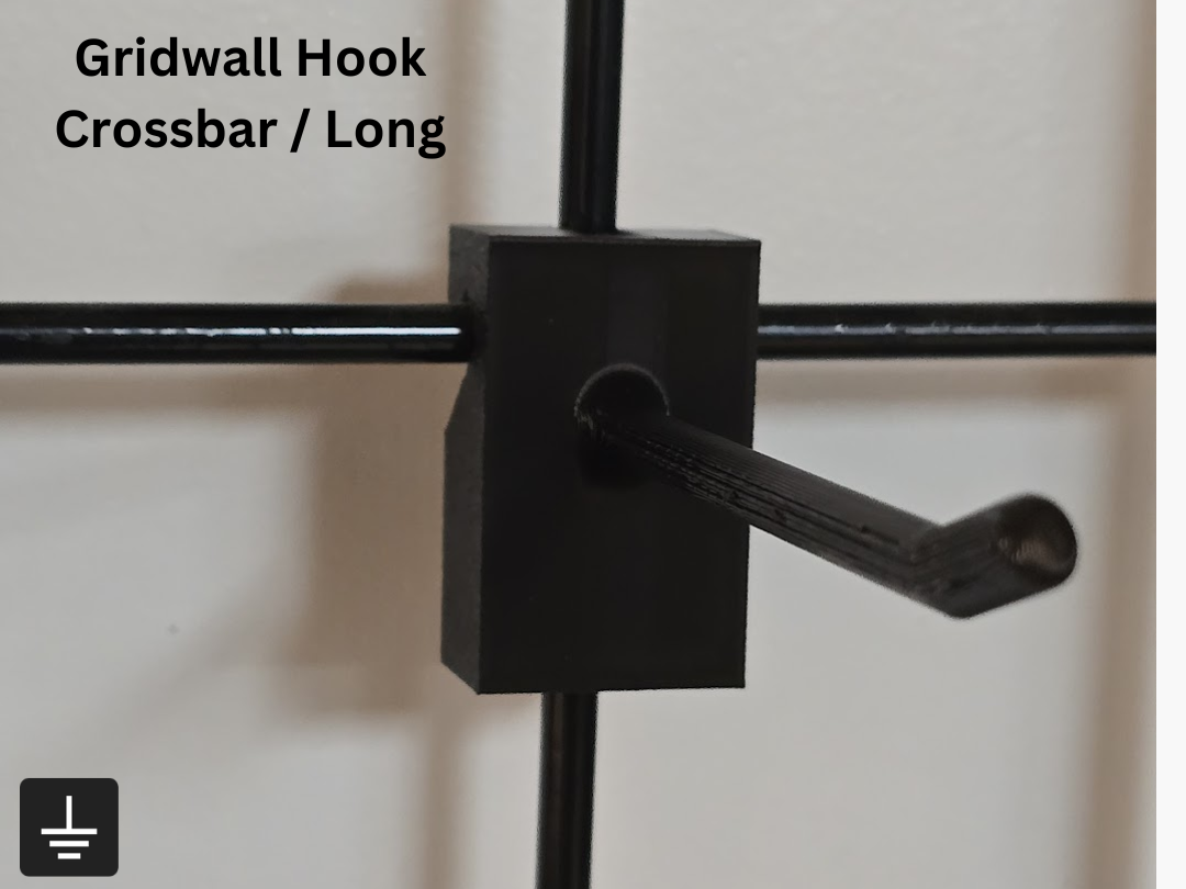 Gridwall Hook for Crossbar - Long