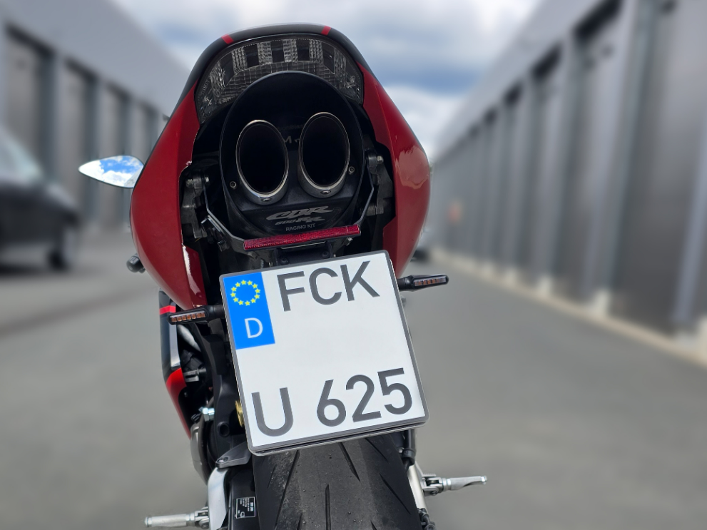 Fun EU license plate for motorcycles