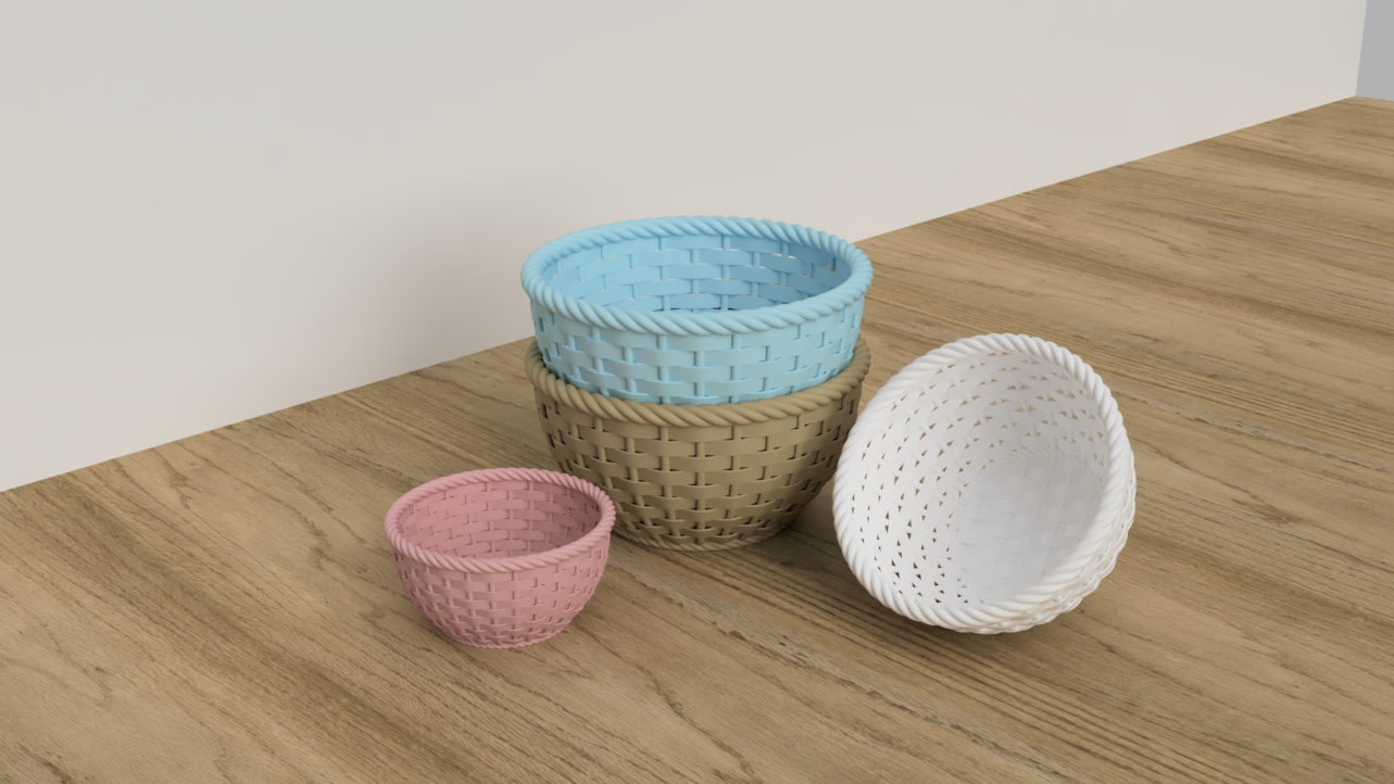 Woven spring basket
