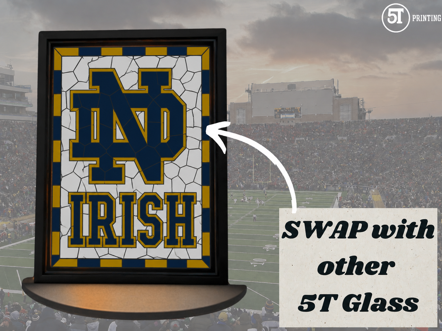 Notre Dame light (swappable glass)