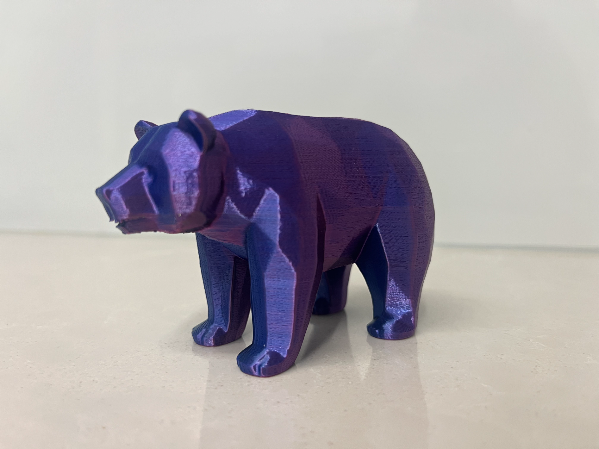 Low poly bear easy print