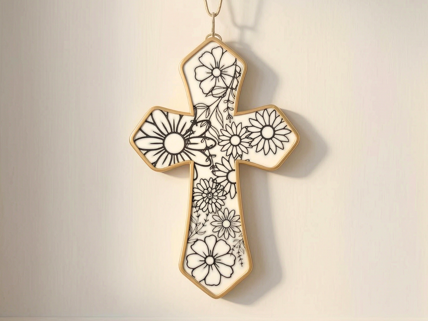 Lace Floral Cross