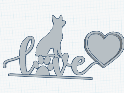 Love dog sign with heart frame