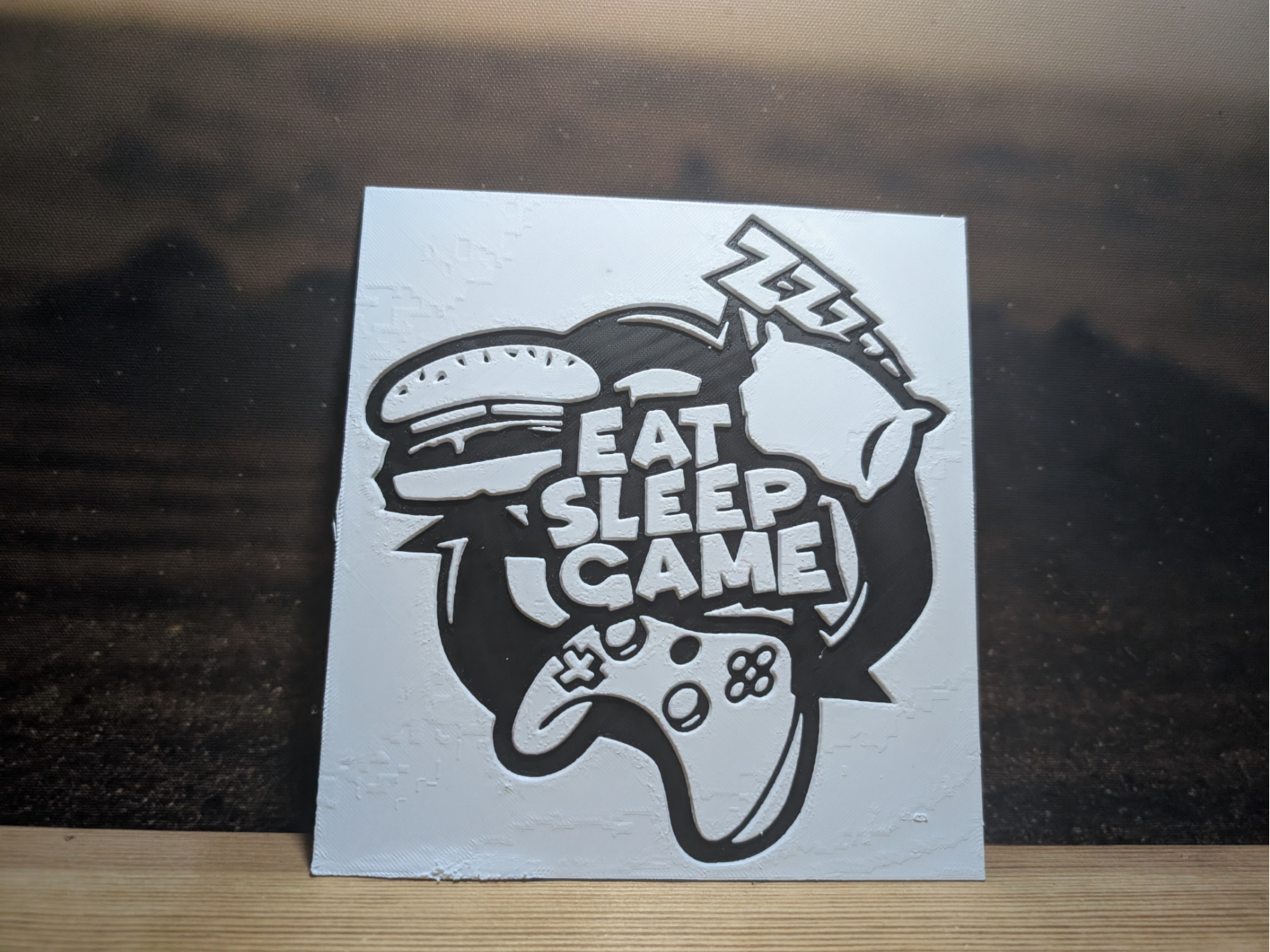 Eat, Sleep & Game HueForge