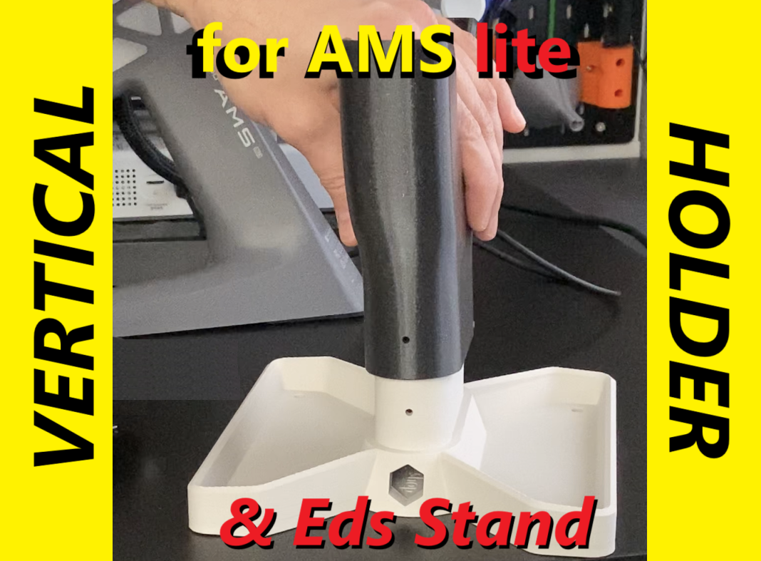 Vertical AMS lite Holder with M3 mounting holes for Eds Stand (A1 and A1mini)