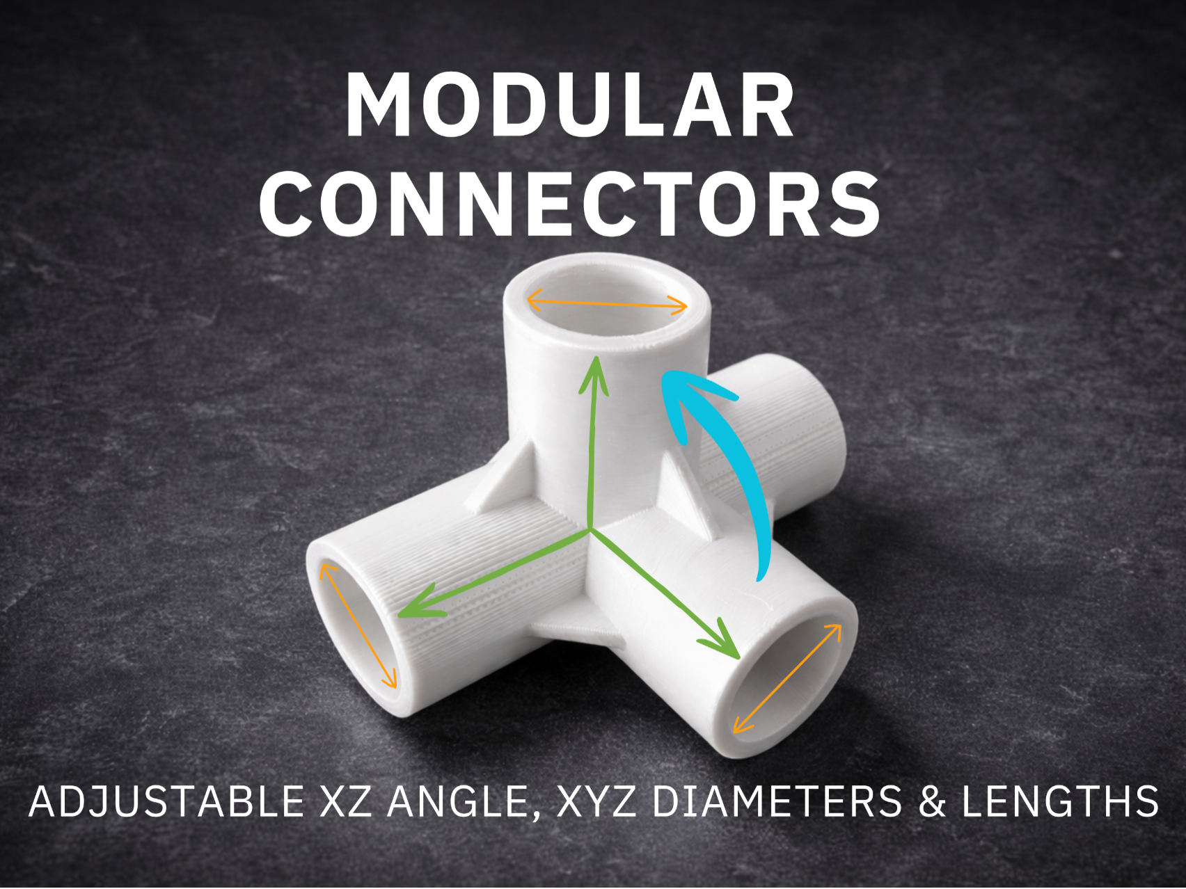 Customizable 3&4-Way Connector – Adjustable Tilt