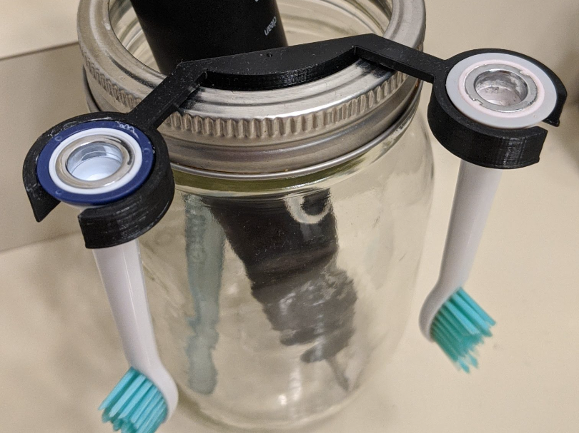 Sonicare brush-head mason jar holder