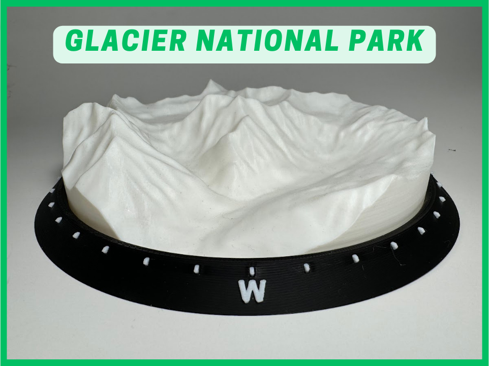 Glacier National Park - Tiny Topo 3D