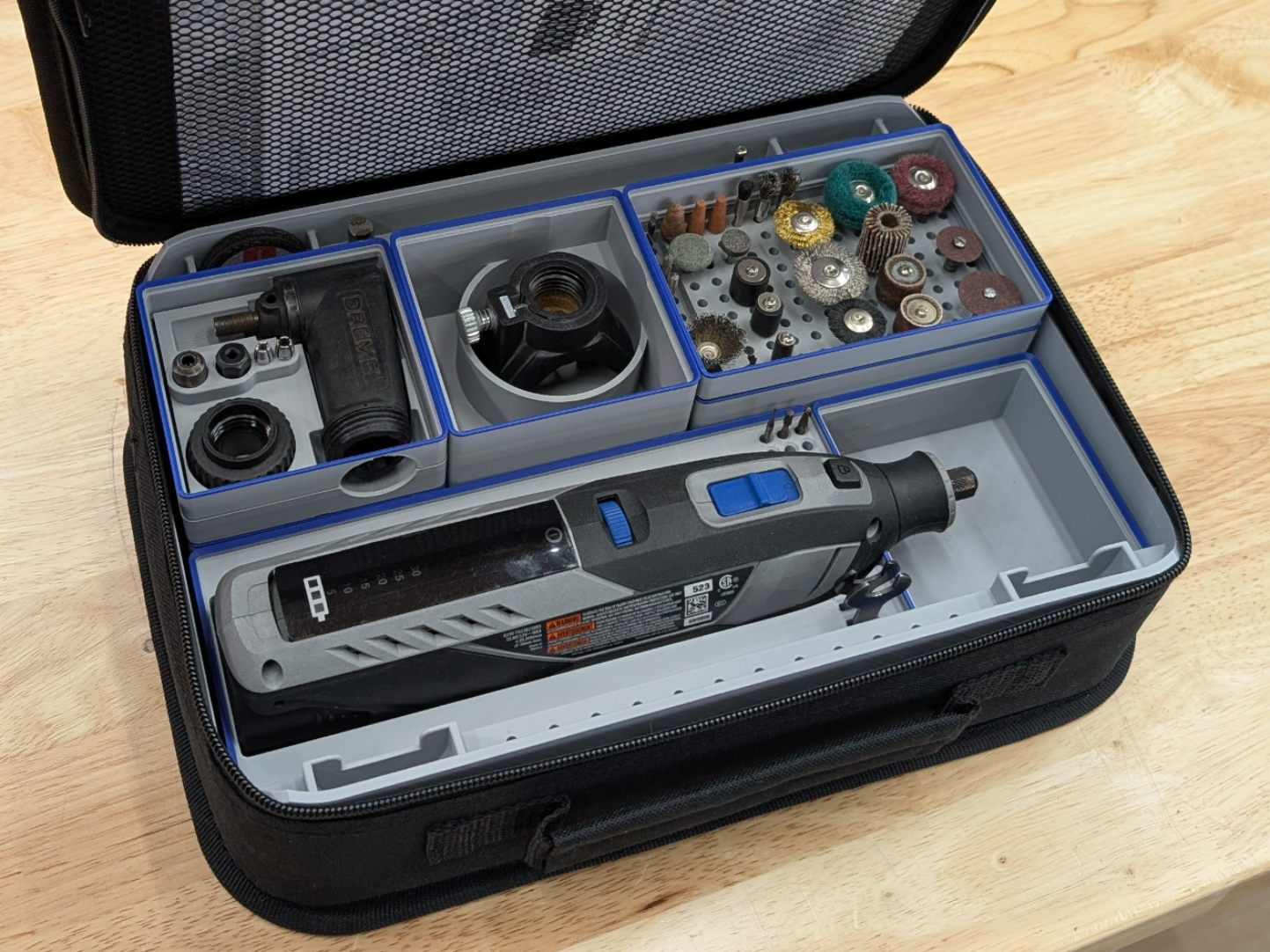 Dremel 8250 Zipper Case Gridfinity Storage System