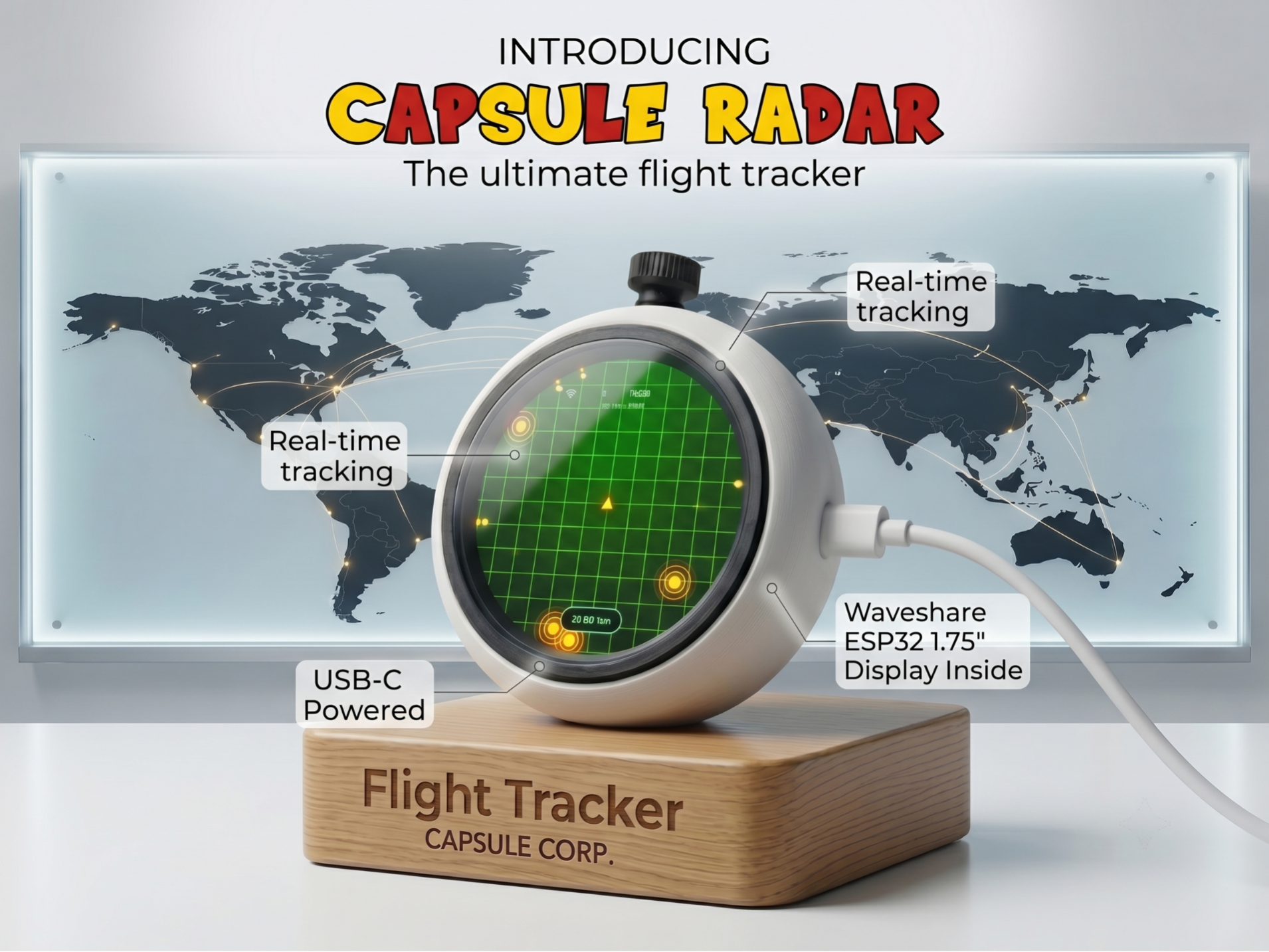 Capsule Radar — Live Flight Radar Desk Gadget