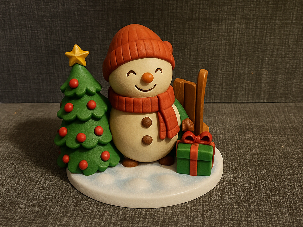 Cute Snowman Christmas Diorama