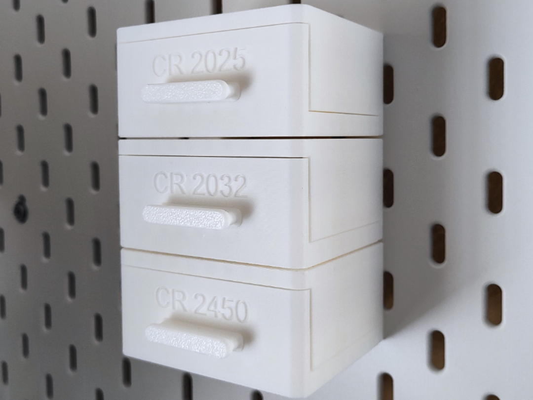 Ikea Skadis Coin Cell Box