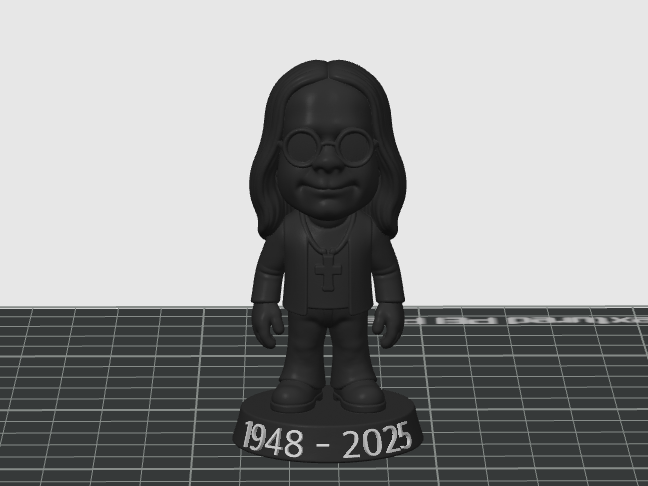 Ozzy Osbourne tribute figure with dates