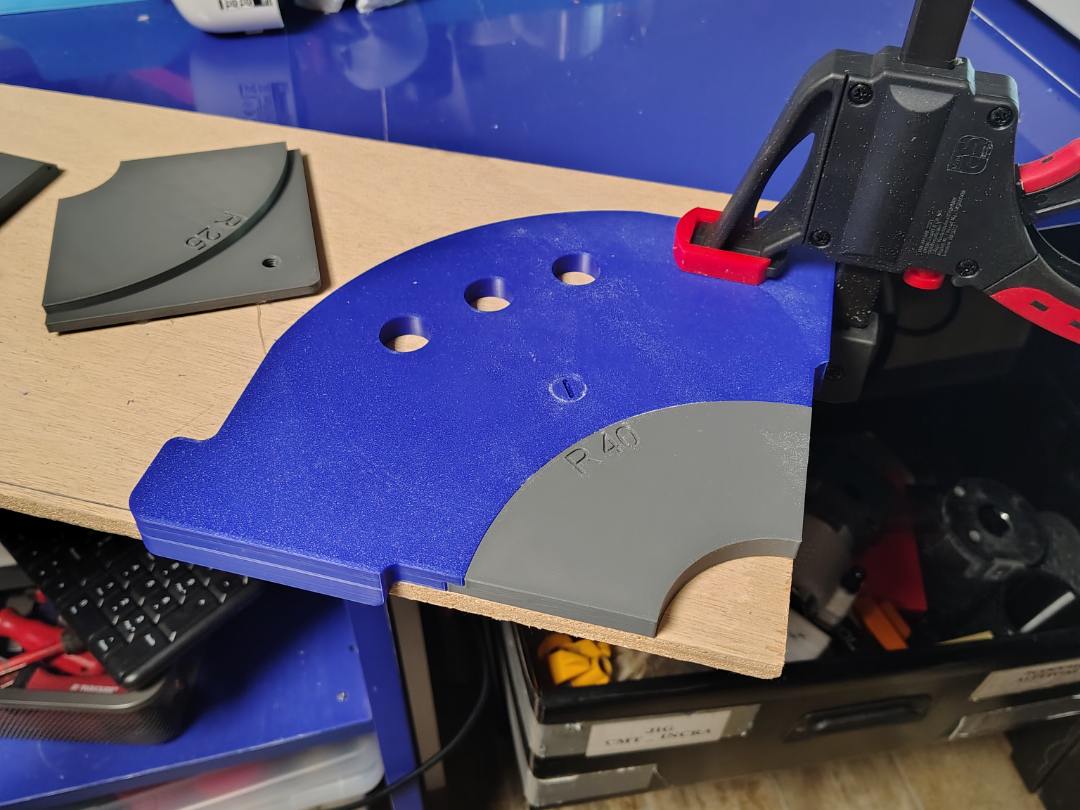 Jig router raggio covesso interno