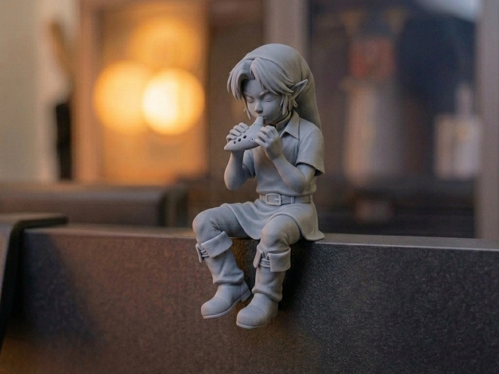 Young Link Ocarina Ledge Sitter
