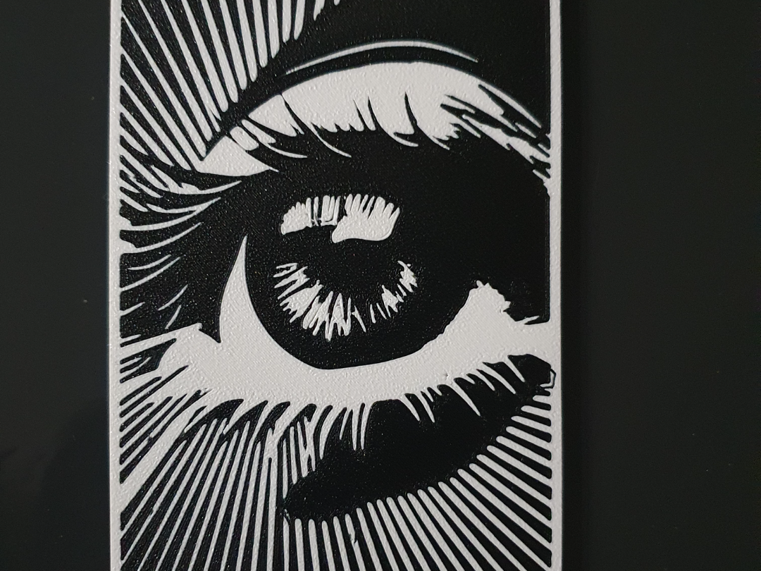 das Auge 2 Wandbild Linienkunst