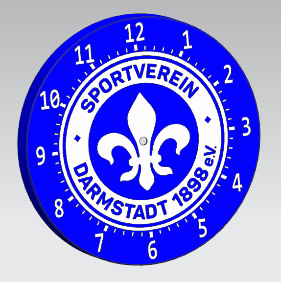SV Darmstadt wall clock Wanduhr
