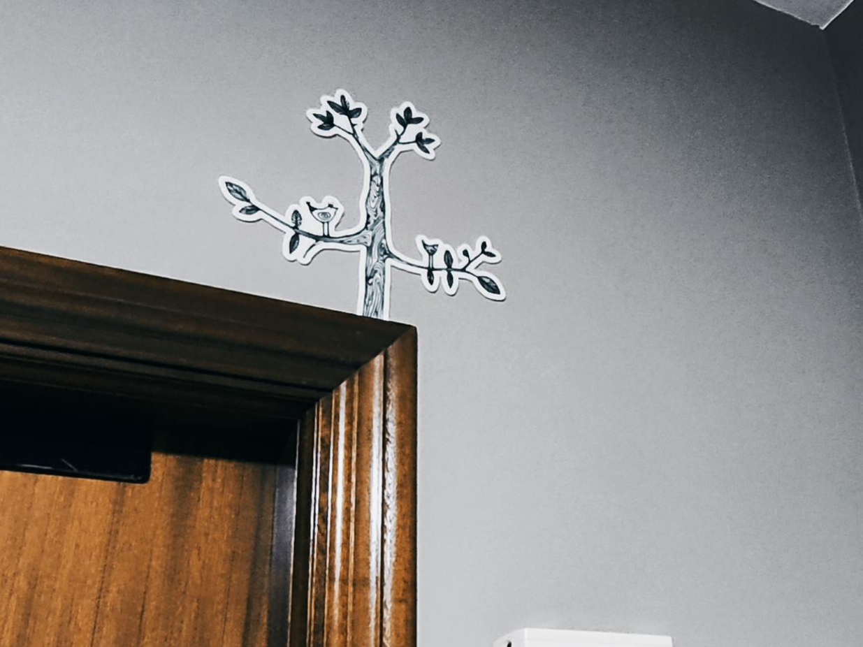 Árbol IKEA - Cortina vintage.