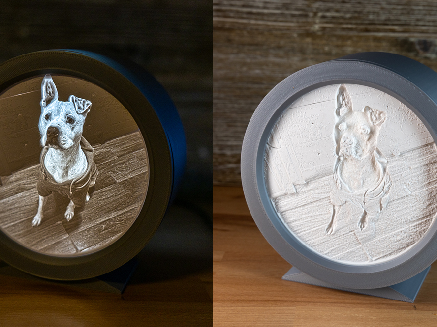 Circle Lithophane Light Box