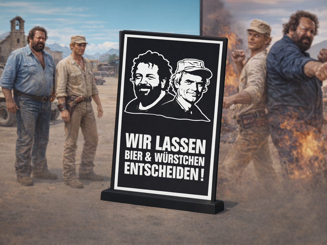 Bud Spencer & Terence Hill Display Stand / Wallart