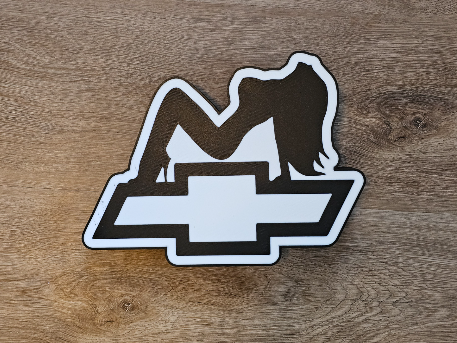 Chevy Bowtie Girl LED Lightbox Sign